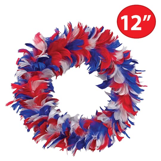 Beistle 12" Red, White & Blue Fancy Wreath